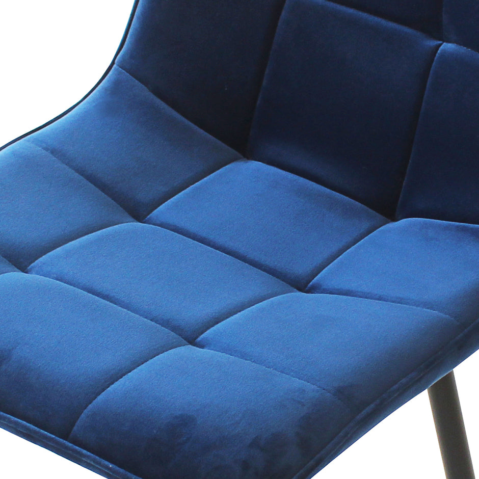 Levede 4x Dining Chairs Kitchen Velvet Blue-2006732723590402053