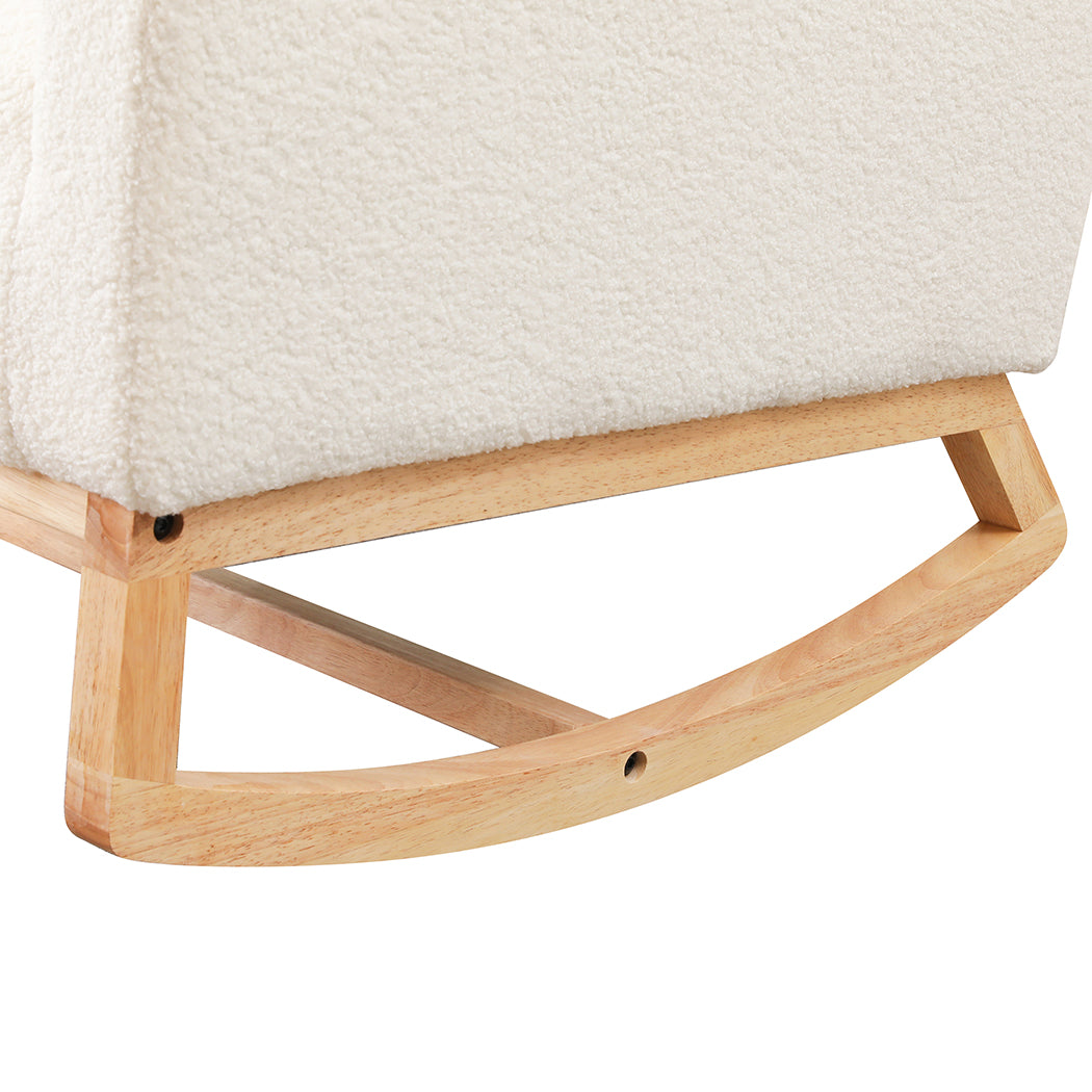 Levede Rocking Chair Ottoman Footrest With Side Pocket-2006732687271923717