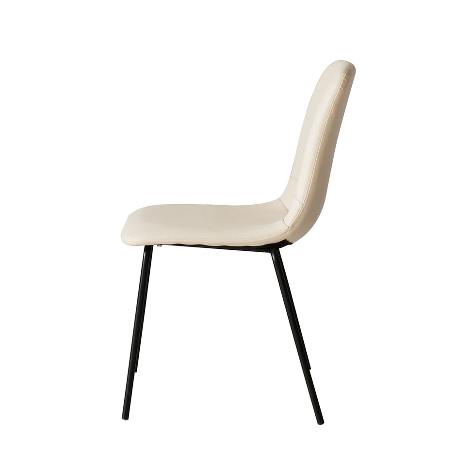 Levede Stackable Dining Chairs Kitchen Beige Set of 8-2006732727428190213