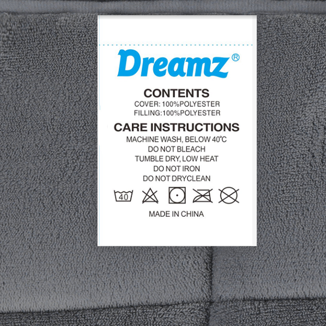 DreamZ Quilt Doona Comforter Blanket Grey Queen-2006733014318583813