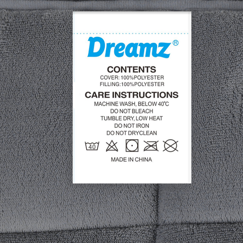 DreamZ Quilt Doona Comforter Blanket Grey Queen-2006733014318583813