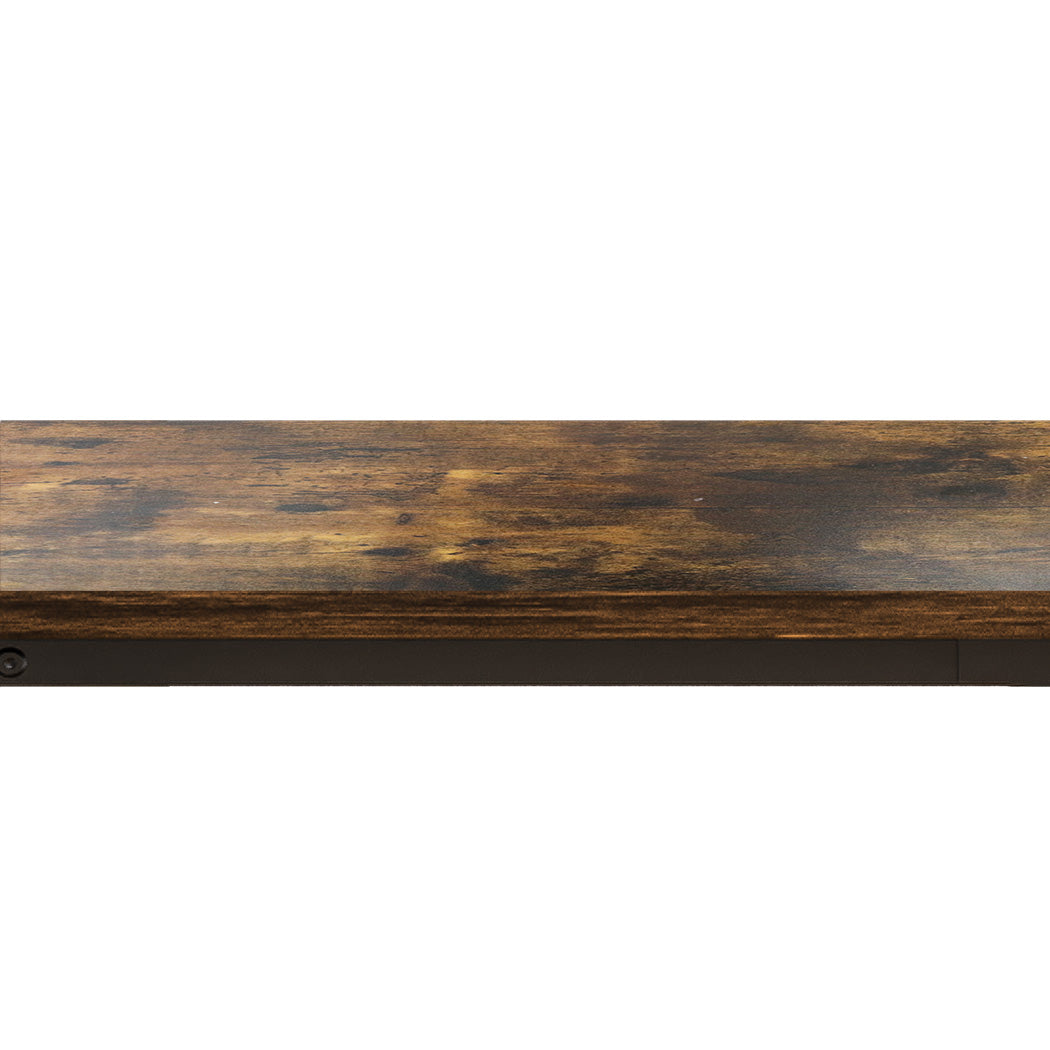 Levede C-shaped End Table Side Sofa Coffee Wood Overbed Laptop Table Industrial-2018816742867996677