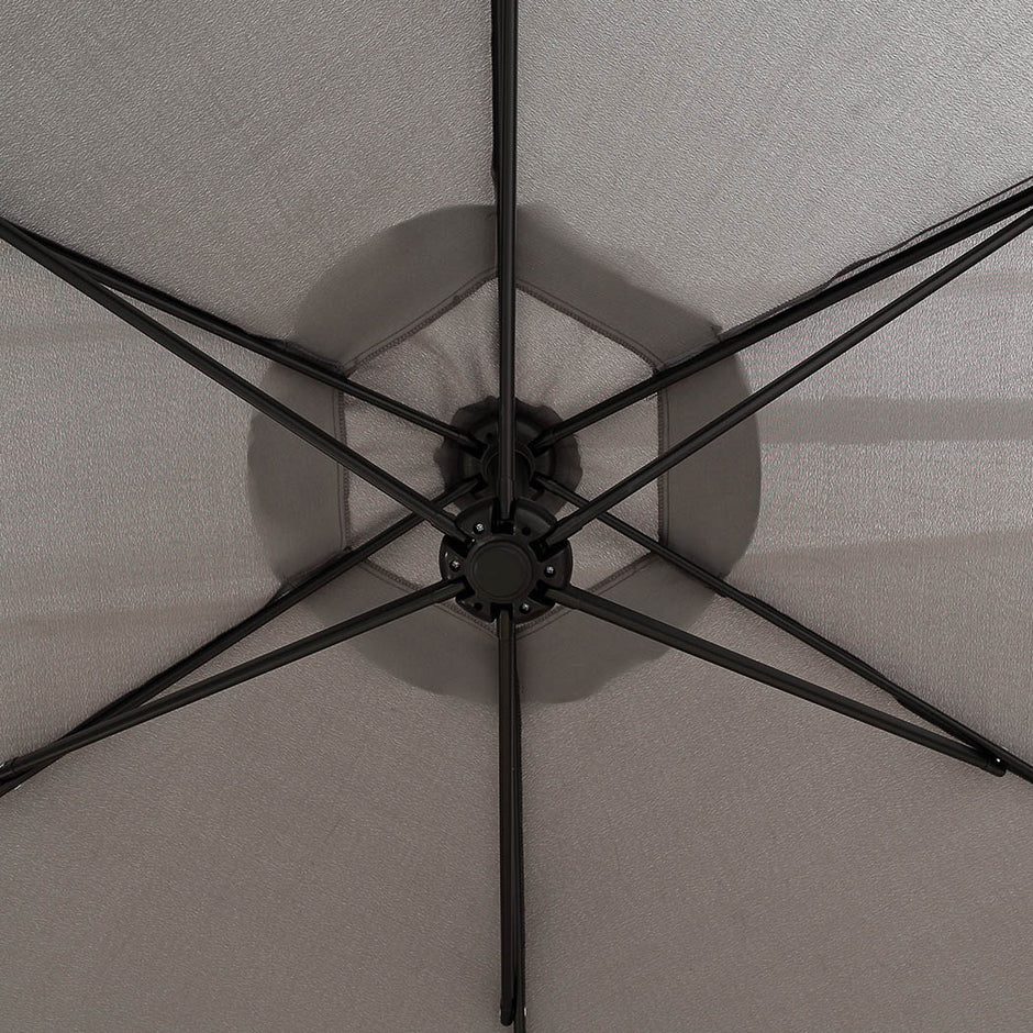 Mountview 3M Outdoor Umbrella Cantilever Grey Without Base-2018816876225892357