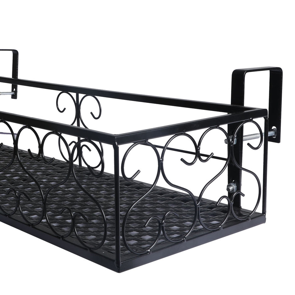 Levede Plant Stand Outdoor Indoor Home Black Rectangle-2018816682574876677