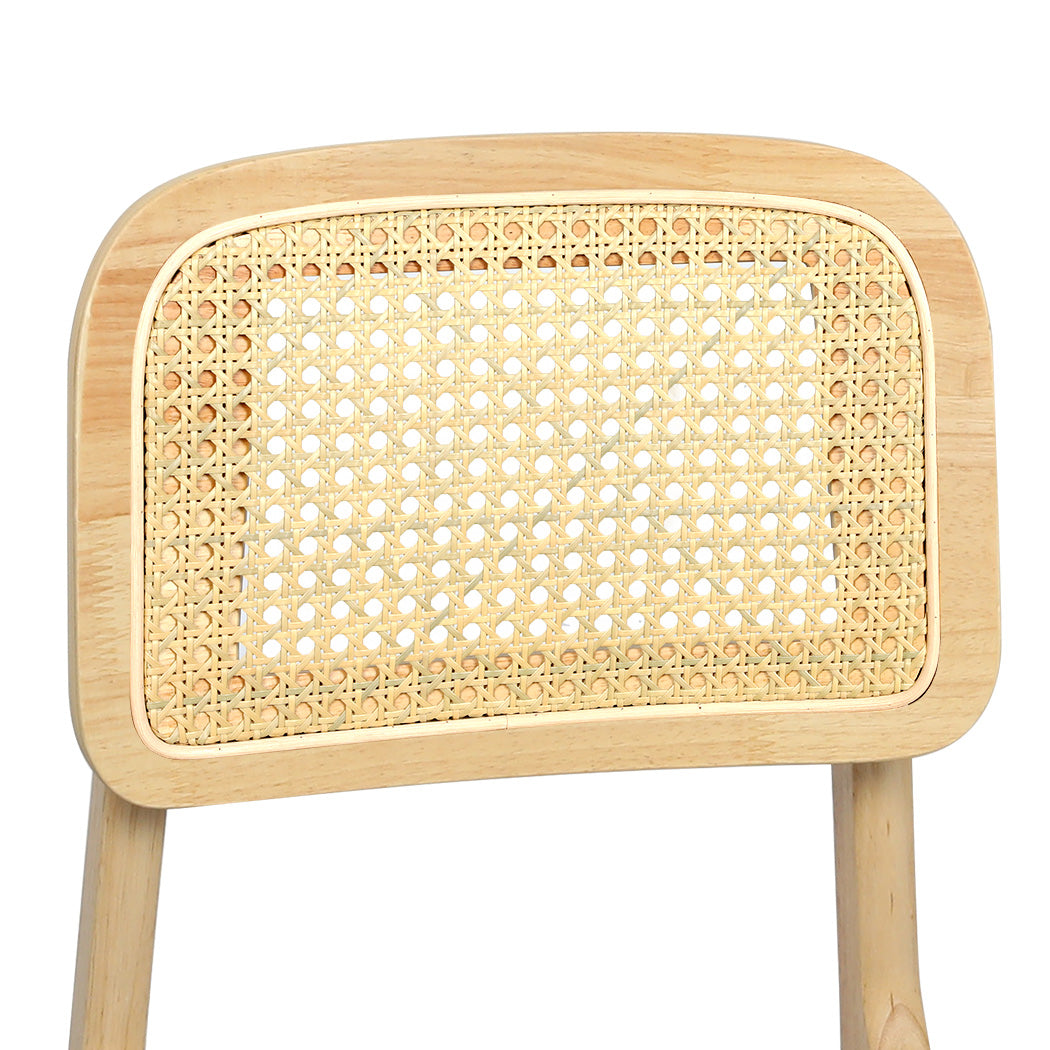 Levede Dining Chair Wood Rattan Armless Natural x8-2006732737045729285
