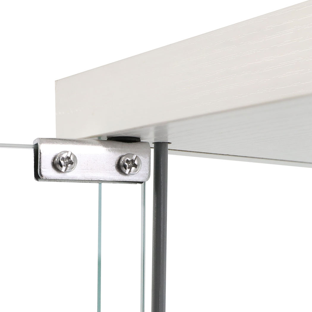Stacked Display Cabinet Tempered Glass White-2006733283139915781