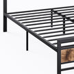 Metal Bed Frame Mattress Base Set Wood Queen-2006733227687022597