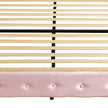 Levede King Floating Bed Frame LED Headboard USB Pink-2006732795224920069