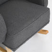 Levede Fleece Rocking Chair with footstool-2006732864741314565
