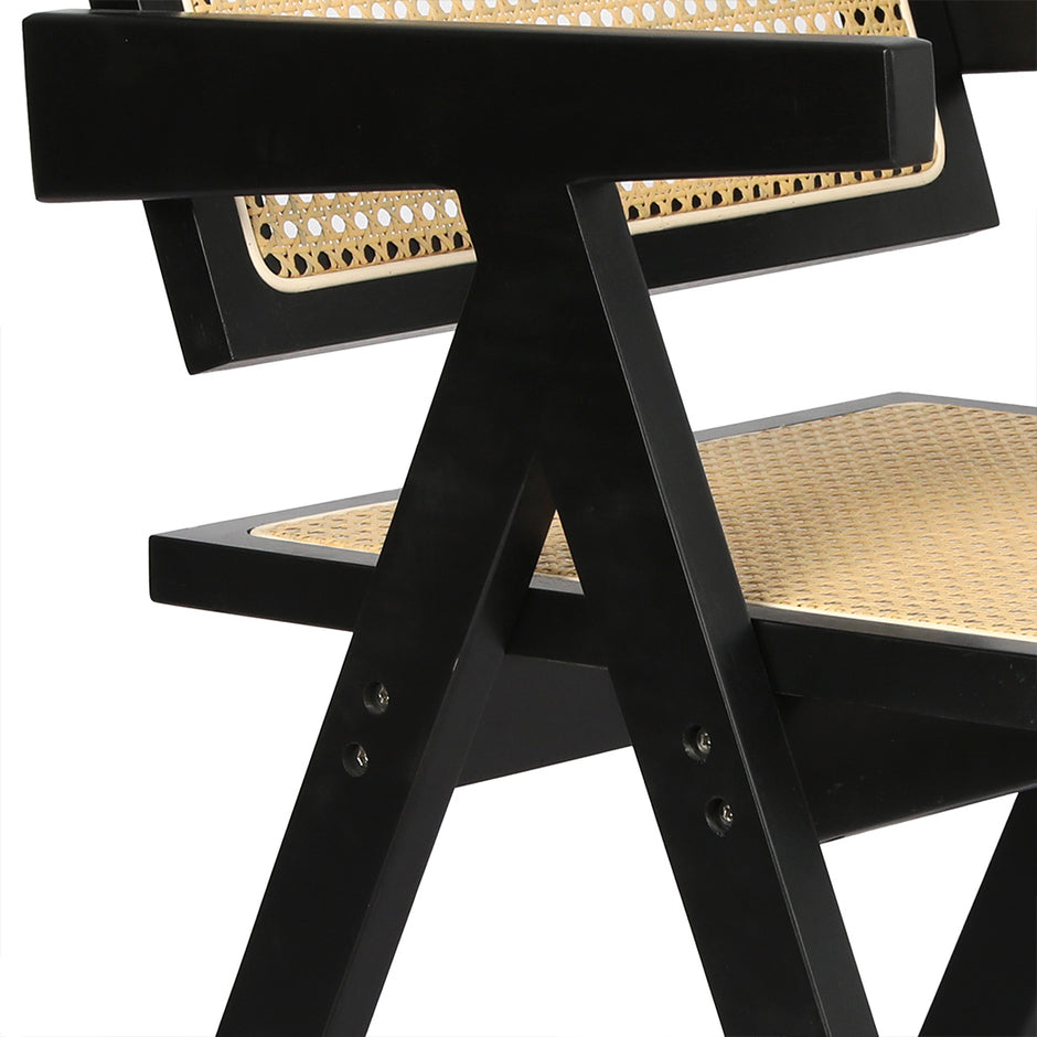 Levede 4x Black Wicker Armchair Dining Chair-2018816912166883333