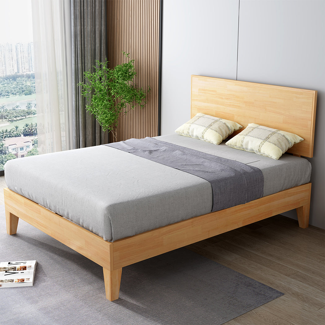 Levede Queen Rubberwood Bed Frame-2018816935571099654