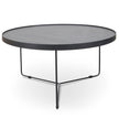 CCF391L-BB 90cm Round Coffee Table - Black Oak Top - Black Frame - Last one