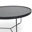 CCF391L-BB 90cm Round Coffee Table - Black Oak Top - Black Frame - Last one