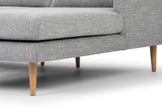 CLC2864-FA 3 Seater With Right Chaise Sofa - Graphite Grey with Natural Legs