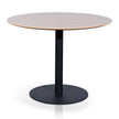 COT6644-SN Round Office Meeting Table - Natural with Black Base