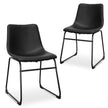 CDC2084-SE Industrial Dining Chair - Black PU (Set of 2)