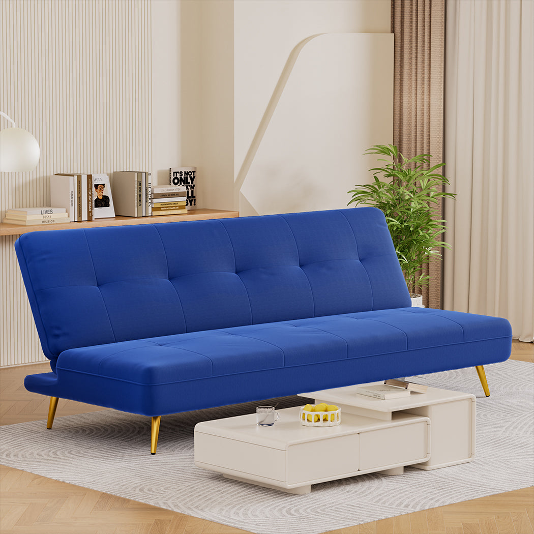 Levede Sofa Bed Convertible Velvet 3 Seater-2018816930969948167