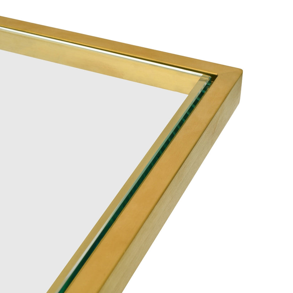 CST2358-KS Glass Side Table - Gold Base  (Set of 3) - Last one