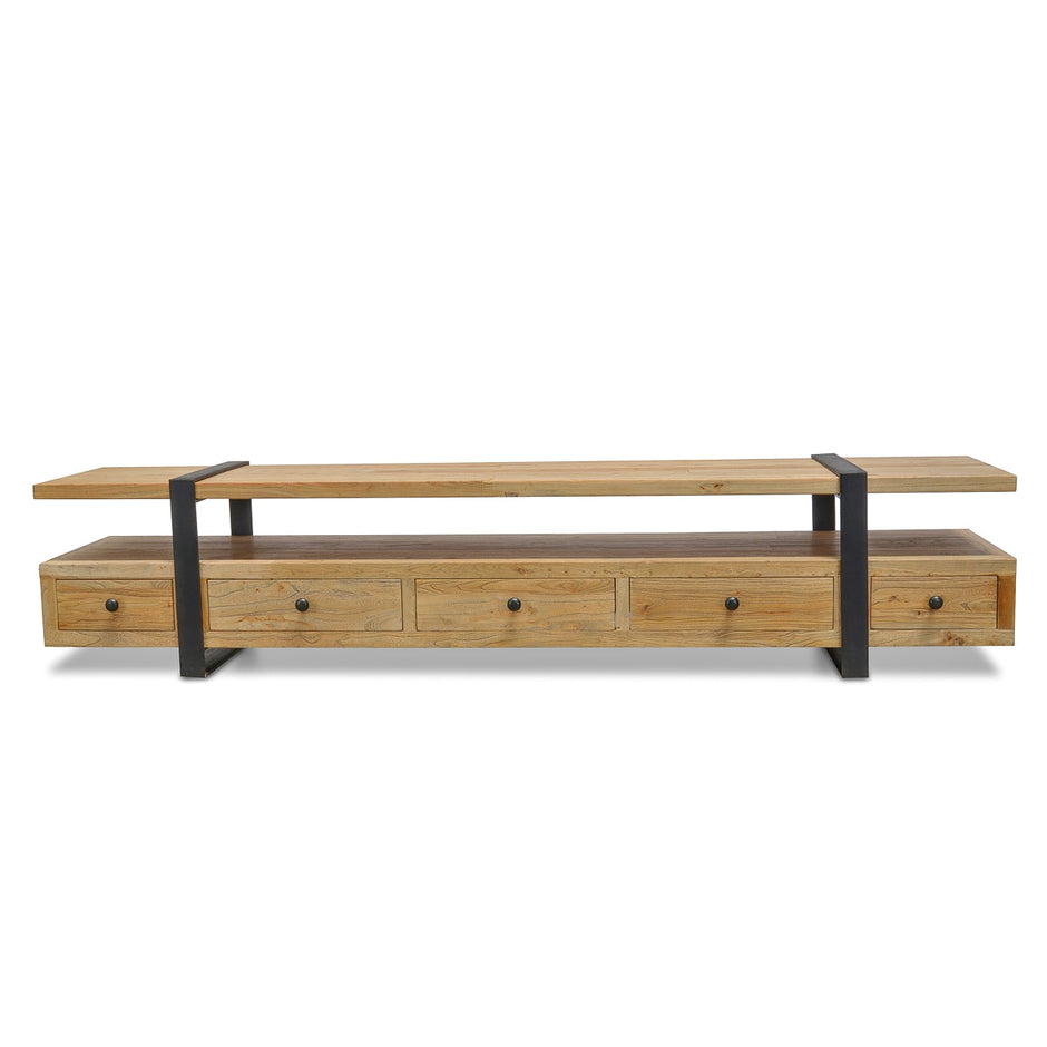 CTV594 Reclaimed Lowline 2.2m TV Entertainment Unit