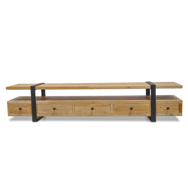 CTV594 Reclaimed Lowline 2.2m TV Entertainment Unit