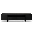 CTV2611-BB Lowline 2.1m Entertainment TV Unit - Black Oak - Timber Legs