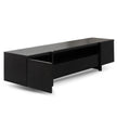CTV2611-BB Lowline 2.1m Entertainment TV Unit - Black Oak - Timber Legs