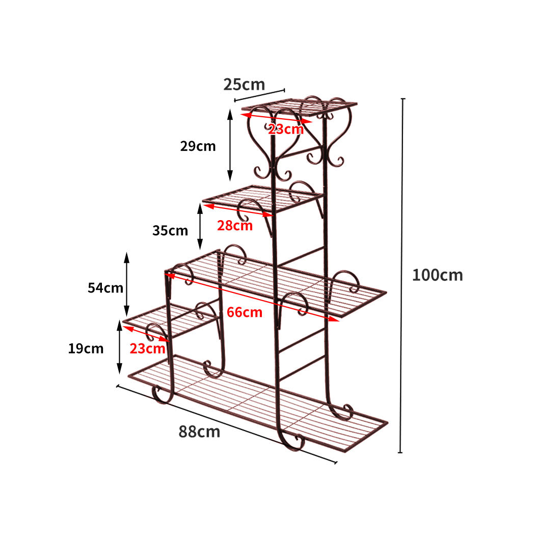 Levede Plant Stand Outdoor Indoor Metal Bronze-2018816781946327042