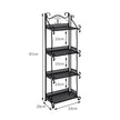 Levede Plant Stand 4 Tiers Outdoor Indoor Black-2006732932802285570