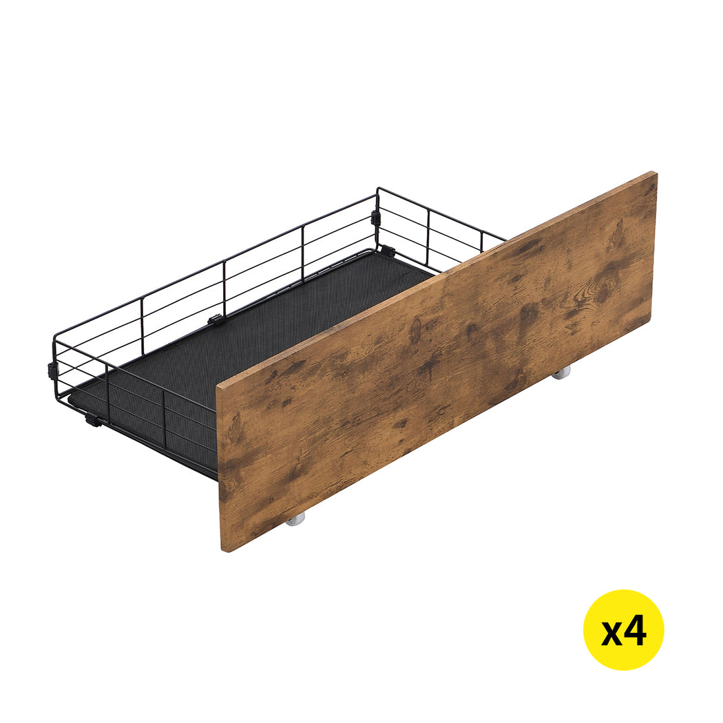 Levede 4 Double Bed Frame Storage Drawers-2018816892327825408